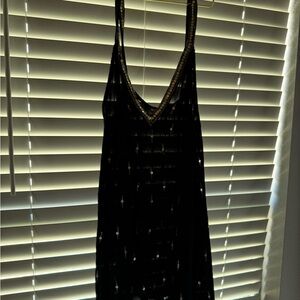 Free People Black Dress with Gold Sequins (XS but fits through size medium)